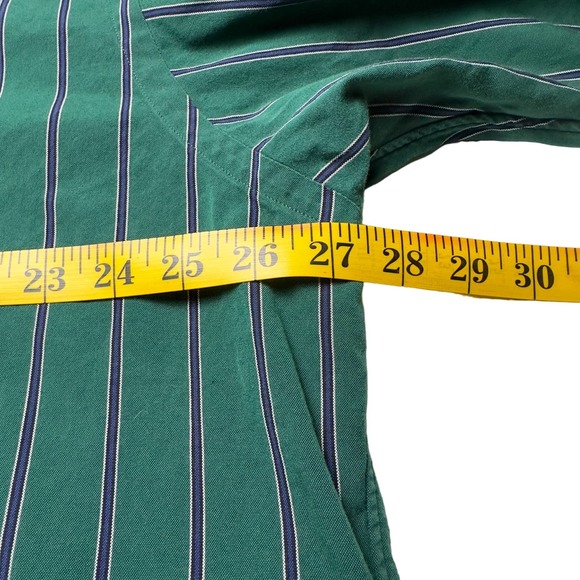 Ralph Lauren | Men | Blaire Green Striped Boy Scout LS Button Down Shirt | XL - Picture 4 of 10